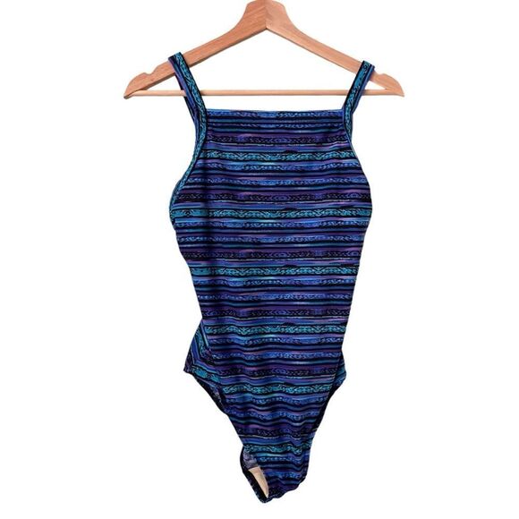 Miraclesuit Blue Secret Sanskrit Gaia One Piece Swimwear in Size US 8 - Picture 5 of 12